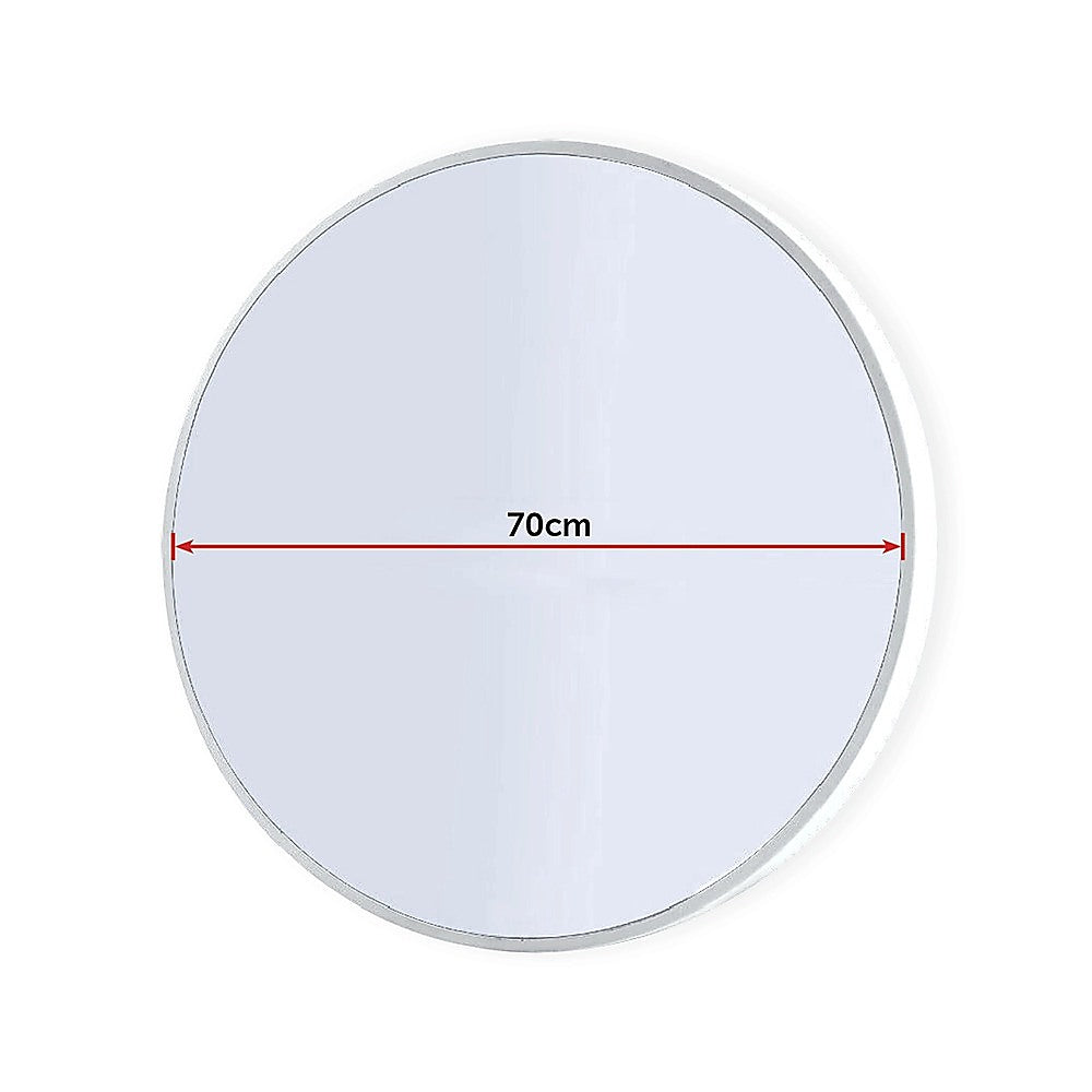 70cm Round Wall Mirror Bathroom Makeup Mirror by Della Francesca