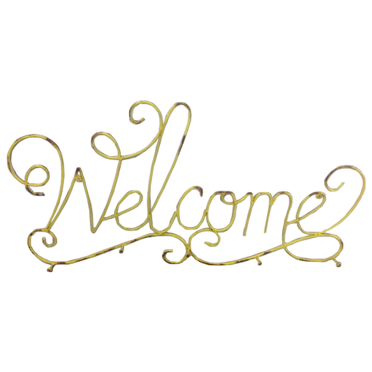 Welcome Metal Wall Art 78cm