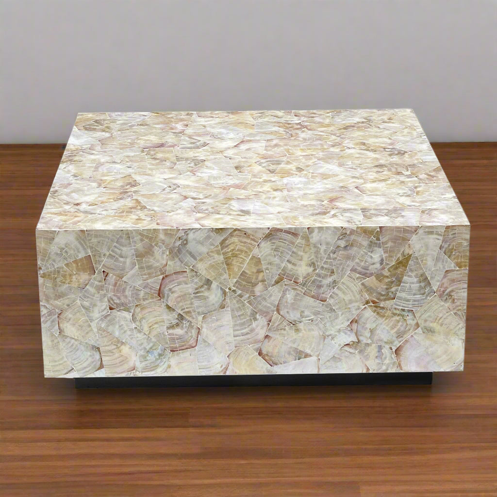 CLUSTER MOTHER OF PEARL HAND MADE COFFEE TABLE